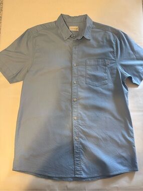 Topman Light Blue Short-Sleeve Button-Down Shirt